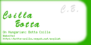 csilla botta business card